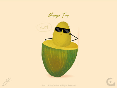 Mango Tan 2d alive animation cartoon digital fruit illustration mango motion