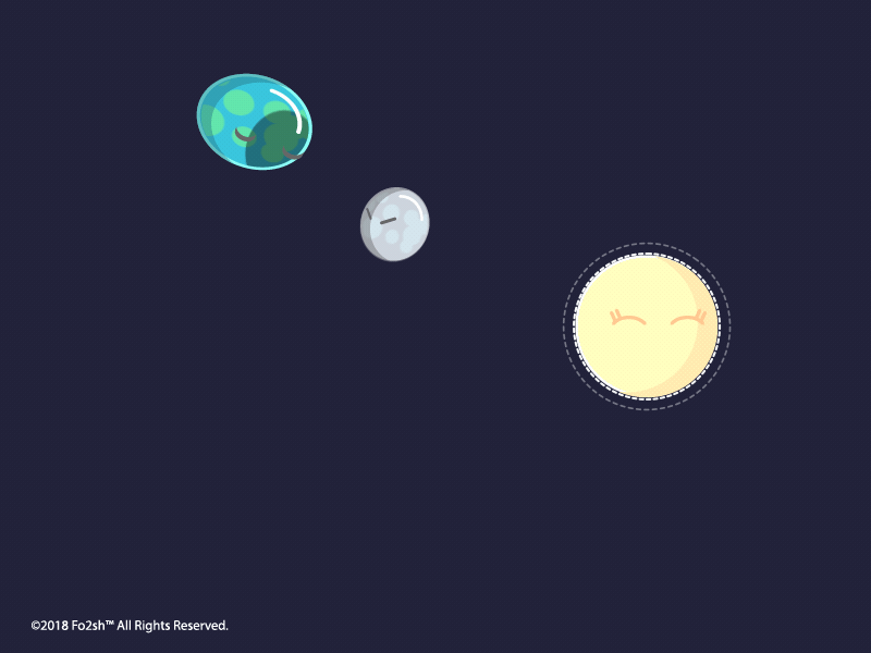 Eclipse, Explained - Rebound 2d animation cartoon earth eclipse explained moon motion rebound simple space sun