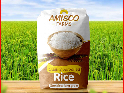 Amisco rice bag packaging brand packaging branding design food package food product food production graphic design mockup packaging packaging design product packaging rice bag rice product storage