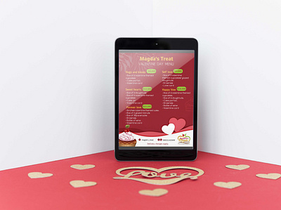 Magdas Treat price list menu design advert design branding cake cake shop design digital advert graphic design love menu menu list packaging poster design price list valentine