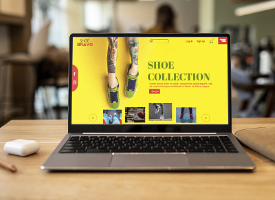 Shoe bravo ecommerce website (header view) advert design branding design ecommerce landing page ecommerce website fashion graphic design landing page shoe website ui web development website website design wordpress wordpress website