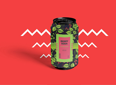 Berry Soda Can Design berry berry flavor bottling bottling design branding branding design can design can drink can drink design graphic design package package design packaging design soda soda can design soda drink design