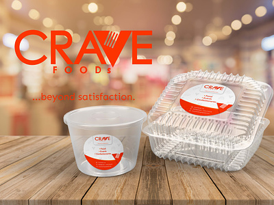 Crave food product label sticker