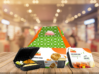 Fictional Breakfast meal combo complete packaging design