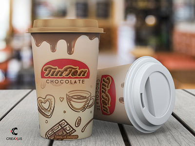 TinTon Hot Chocolate Drink Package design branding branding product coffee packaging cup packaging graphic design hot chocolate package product packaging packaging design product branding package