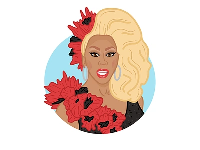 RuPaul design drag queens illustration portraits procreate rupaul