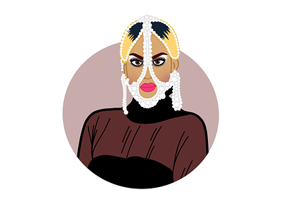 Raja design drag queens illustration portraits procreate rupaul