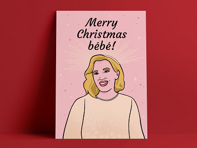 Merry Christmas bebe! art christmas design digital greeting card holiday cards holidays illustration portraits procreate typography