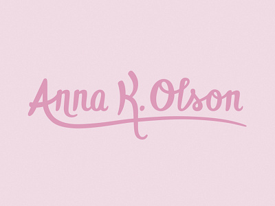 Anna Olson Logo branding design hand drawn logo typography