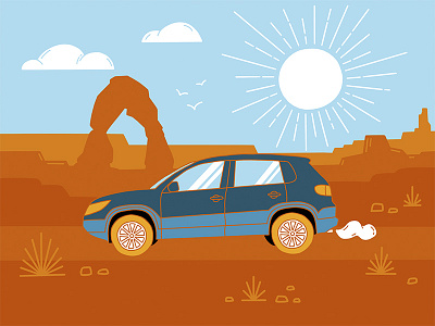 Arches National Park, Utah arches desert illustration road trip utah