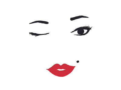 Wink! beauty classic cosmetics design glam icon illustration make up