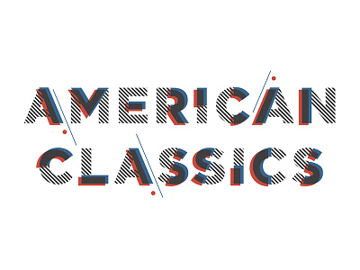 American Classics abstract design geometric patterns playful typography