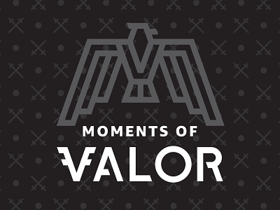 Moments of Valor branding design logo typography vector