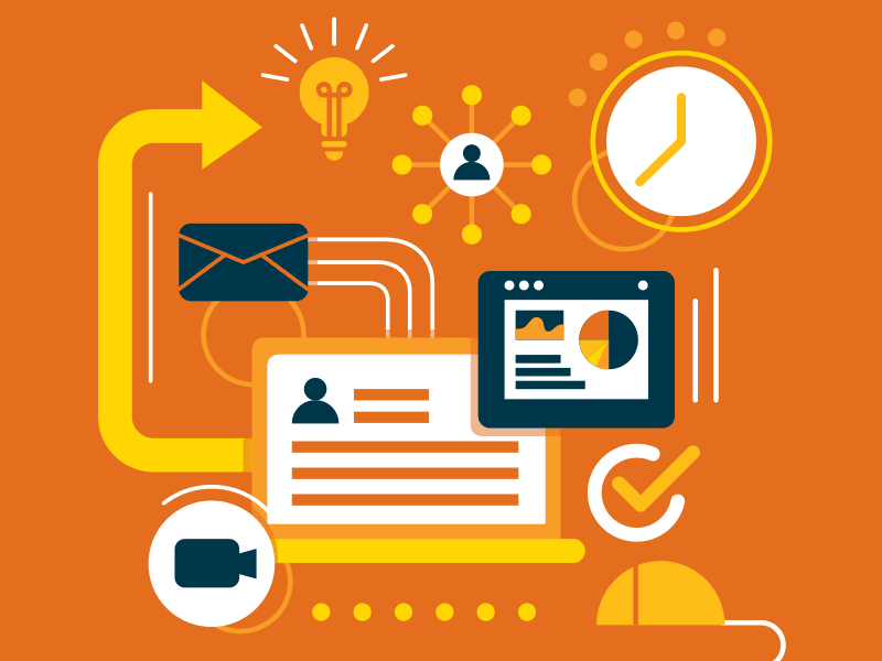 Work flow vector illustration design