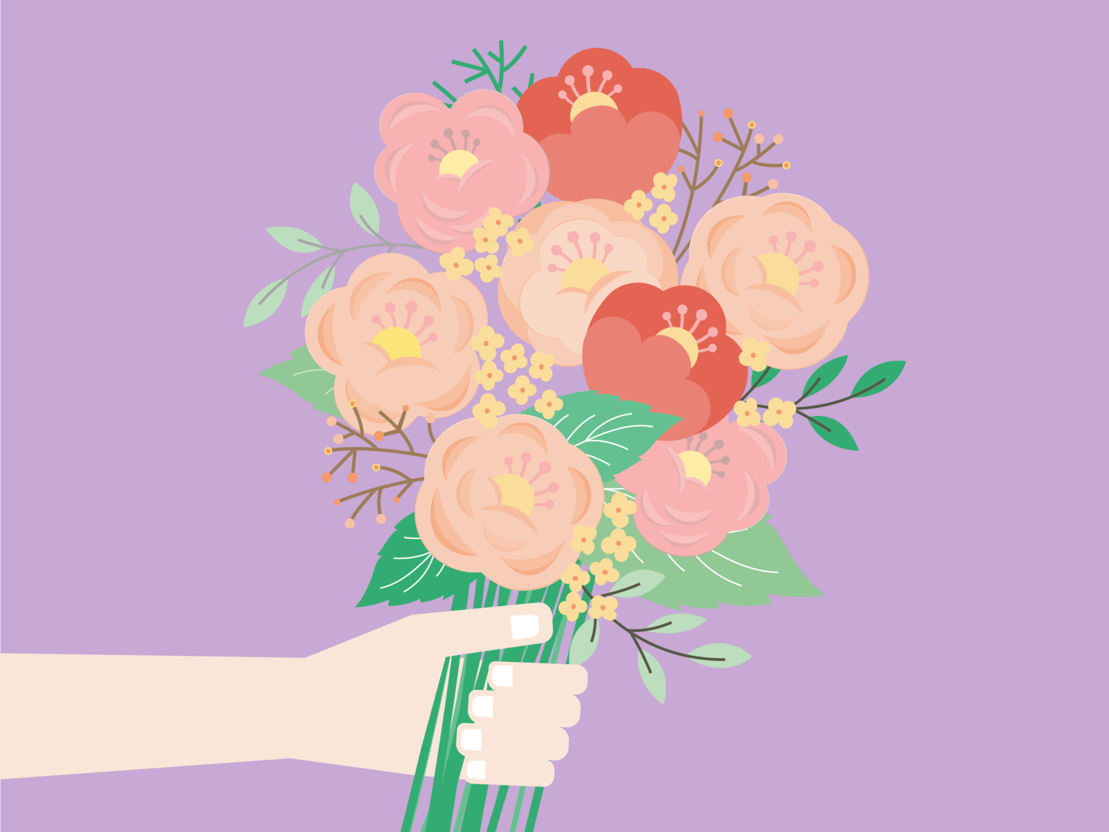 Flowers for you! by Florencia Vispo on Dribbble