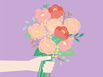 Flowers for you! art bouquet design flower flowers illustration love lovers present romantic valentine valentines day