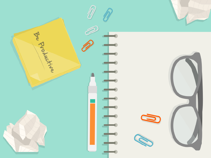 Post it: Be productive inspiration work pressure stucked blocked productive post it