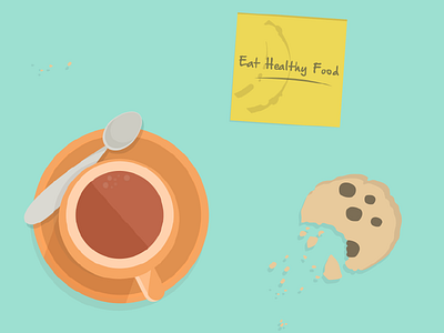 Post it: Eat healthy food