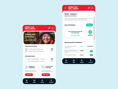 Mobile app screens design ui ux