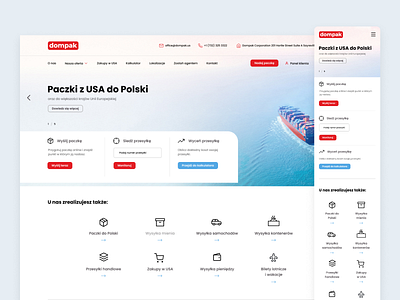DOMPAK - logistic company website branding graphic design ui
