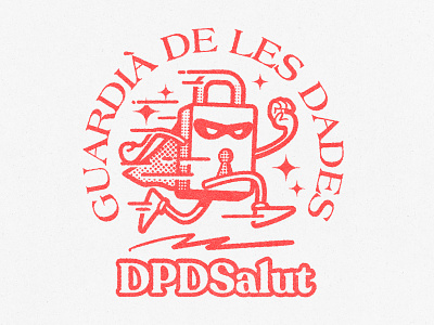 Guardià de les Dades character design illustration logo