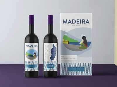 Madeira Wine - modern, funny label proposal brand branding design graphic design illustration label label design logo madeira packaging portugal portuguese rebranding vector vinho wine