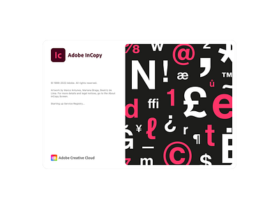 Adobe InCopy 2023 | Splash Screen 2023 adobe adobe incopy creative cloud editorial graphic design incopy 2023 indesign neue haas grotesk splash art splash screen type typography