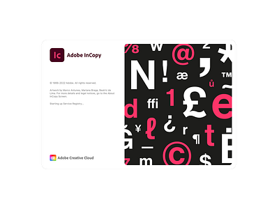 Adobe InCopy 2023 | Splash Screen 2023 adobe adobe incopy creative cloud editorial graphic design incopy 2023 indesign neue haas grotesk splash art splash screen type typography