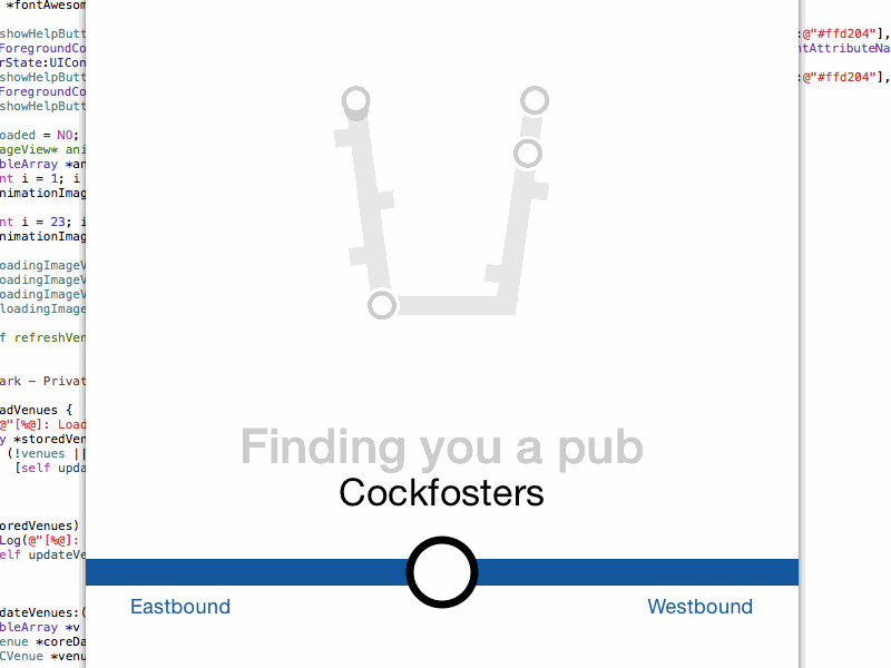 Finding you a pub app gif ios iphone loading pub