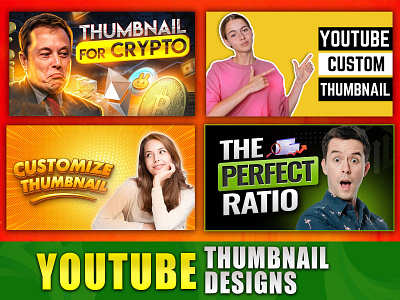 ClickBait Youtube Thumbnail Designs design