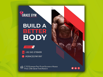 Social Media Design For GraceGYM design