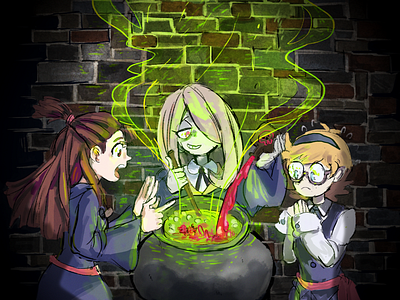 Little Witches illustration little witch academia my art