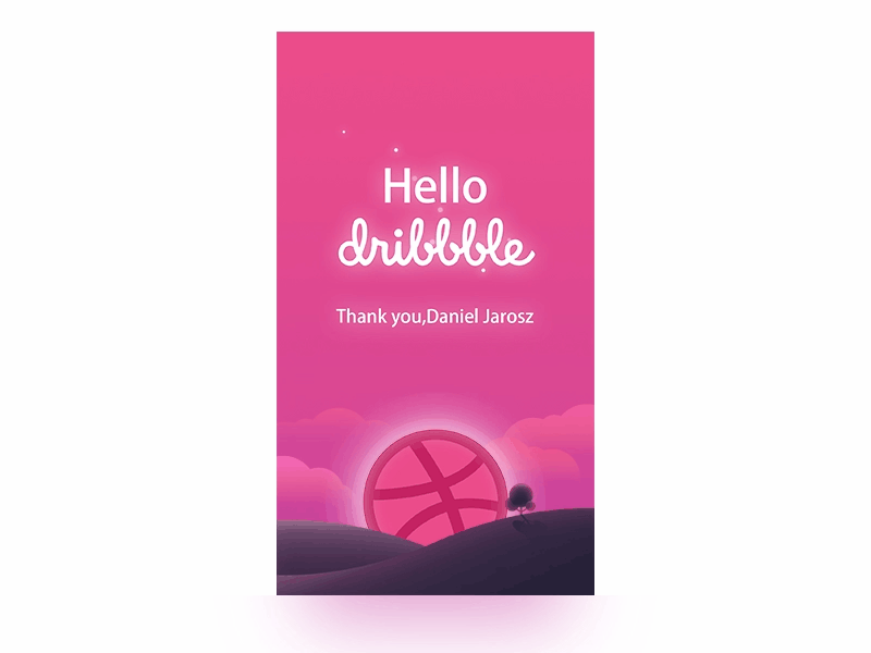 Hello Dribbble! I'm coming :) deibbble interaction design startup page 发微光 插图