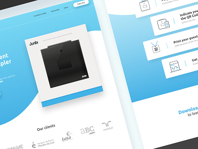 Throwback redesign box flat junbi landing page redesign startup ui ux website