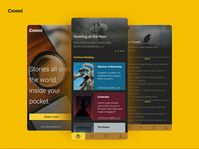 E-book/Novel Reader App Concept