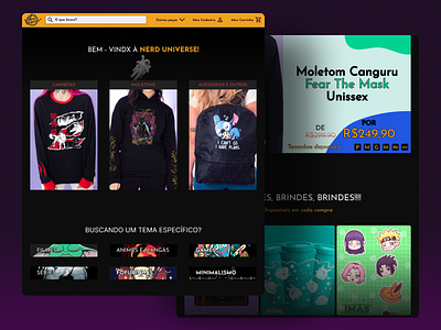 Clothing E-Commerce Redesign black clothing dark mode e commerce purple redesign store ui ux website yellow