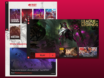 Riot Games client redesign by Gustavo Henrique de Ramos on Dribbble