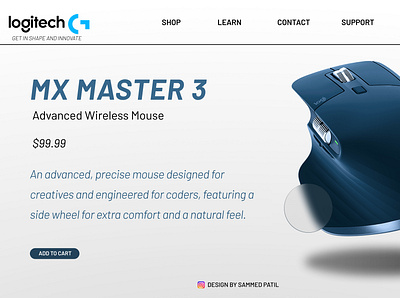 Logitech MX Master 3 Redesign By Sammed Patil branding design ui uxdesign