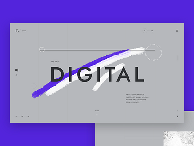 Digital Design Agency agency brushes clean design digital full screen gray minimal studio theme typography ui ux web web desgn