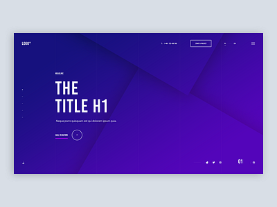 Full Page scroll website - interface wireframe agency full page full screen minimal studio typo typography ui ux web webdesign