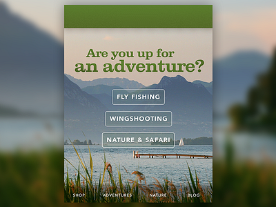 Adventure fishing interface ipad nature outdoors