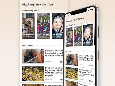 Local News Stories Screen app iphone x local local news news news app pittsburgh stories