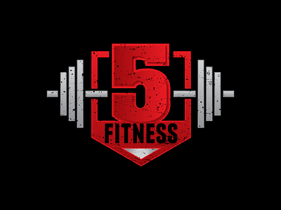 5 Fitness graphic design logo vector