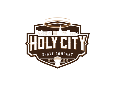 Holy City Shave Company Logo graphic design logo vector