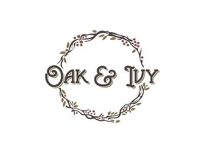 Oak & Ivy Logo graphic design logo vector