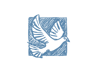 Drawn Dove Icon