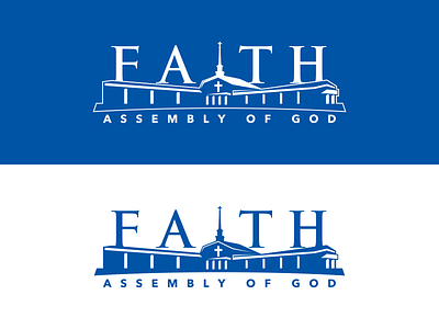 Faith Church Logo Color Comparison graphic design logo vector