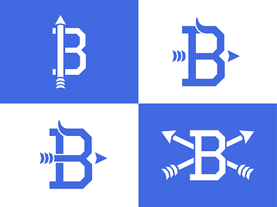 B Arrow Exploration graphic design icon vector