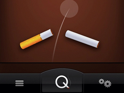 QuitCharge Mobile rendering cigarette mobile ui