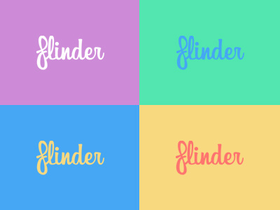 Flinder lettering and concept colors branding color flat identity lettering logo logotype typography wordmark